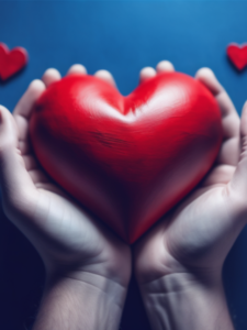 hands-hold-a-red-heart-on-a-blue-background-mysterious-75558248